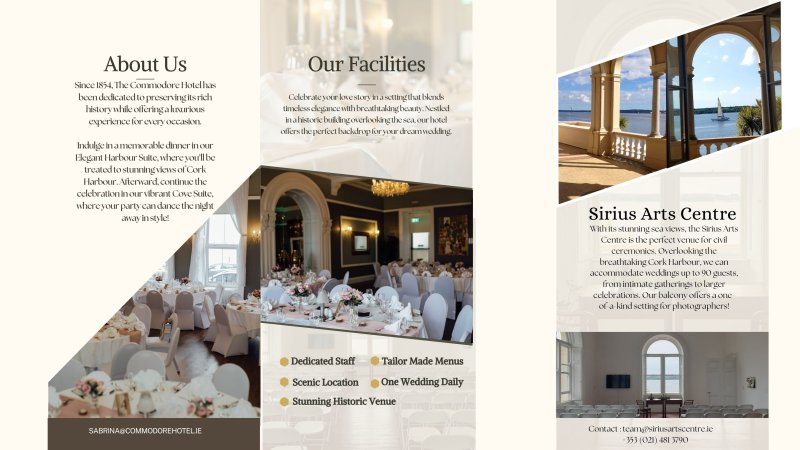 Wedding new mesurment  x  mm Commodore Hotel